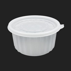 HC1 158파이 960ml(중) 탕 죽 반찬 국용기 반투명백색 용기+뚜껑 소포장세트, 1개, 120세트