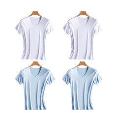 INTARSIA 004 無縫涼感V領無痕短袖修身4件組