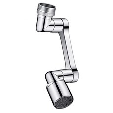 이칠가게 [최신 기술 적용] 1440도 회전 워터탭 세면대용 자유각도 수도꼭지, 1개, 실버