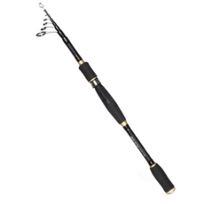 접이식 루어대 1.8~3.6미터 55~65센티 여행용 낚시대 휴대용 신축성 루어대 m/mh 하드 짧은 섹션 다중 탄소 3.6m 골드 베이트용핸들 MH 톤, 2.4m 골드 스피닝용 핸들 MH