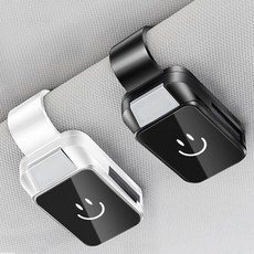 차량스마일원터치안경거치대 선바이저클립 선글라스, 1개, 블랙