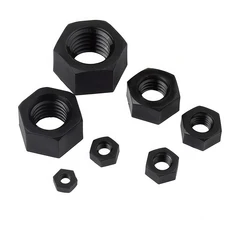 나일론 육각 너트 M2 M10 흰색 및 검은색 플라스틱 DIN934, 02 Black, 02 M4 (30pcs)