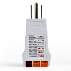 콘센트 테스터 표준 북미 AC 일반적인 소켓 테스트용 감지 콘센트용 플러그 배선 문제 리셉터클 전기, 아울렛 테스터 표준 북미형 AC 전기 콘센트용 소켓 플, 1개