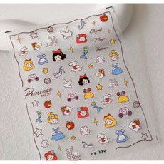 TENSOR 日系5D立體浮雕美甲貼紙, 1個, #45 卡通軟萌_DP-331F, #45 卡通軟萌_DP-331F