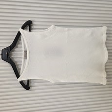 SOGO 트리아나 라운드넥 골지 민소매 티셔츠 AJ2TA20 WT