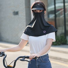 冰絲防曬面罩女夏季防紫外線開車騎行護眼角面罩薄款透氣遮陽臉罩