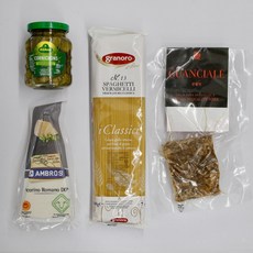 까르보나라 카치오에페페 파스타 레시피 세트 (관찰레 스파게티면 페코리노 치즈 코니숑)