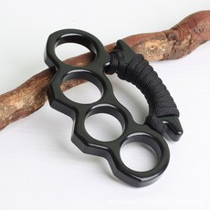투윅스 호신용 너클 휴대용 탈출용 핑거너클, 블랙, 1개