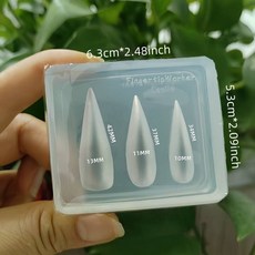 네일 템플릿 1개 실리콘 아트 몰드 DIY 투명 딥씨 시리즈 롱 숏 드래곤 클로, 옵션02) PF-611