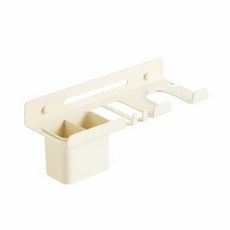 헤어 드라이어 홀더 벽걸이형 방수 블 걸이 공간 절약형 컬링 아이언 선반 데스크탑, 1개, 1. Beige