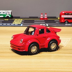 聲光可開門Q版復古合金車 - 警車 金龜車 雙層巴士 復古老爺車 mini cooper模型車 小車, 跑車-紅(聲光雙開門, 1個