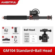 AMBITFUL GM104 알루미늄 합금 삼각대 확장형 크로스바 길이 48-106cm 소니 캐논 후지 니콘 및 휴대폰용 조, 03 GM104 Kit 3, 01 China Mainland