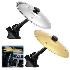 자동차 크래시 심벌즈 2개 위한 장식품 메탈 수평 암이 심벌 드럼 재미있는 장식 있는 골든 음악 실버 송풍구 조절 수직 후크 애호가를 장착 가능한 통풍구를