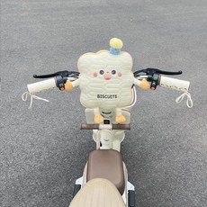 卡通餅乾造型兒童防撞頭墊，適用於兒童電動車通用型加厚護頭枕, 方形餅乾防撞墊, 1個