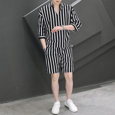 남자 플리츠 셋업 팬츠 트레이닝 쿨링 오버핏 상하의 아이스실크 세트 반팔 냉장고 여름 캐주얼 셔츠 남성 반바지 주름