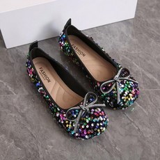 스팽글 슬리퍼 큐빅 펄 구두 캐주얼 여성 신발 진주