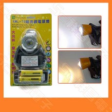 Chang Shuoh RJ-1994C XML-T6 變焦頭燈，附贈電池與雙充電器，適用於登山釣魚, 1個