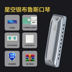 FEIFAN/飛繁 十孔C調圓孔布魯斯口琴 U20paddy 初學藍調學生專業演奏, 星空銀C調（初學）, 1個