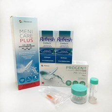Menicon 目立康清潔組(二個月用量)(護理液1瓶 去蛋白1盒 舒潤液2瓶)角膜塑型專用 初戴角塑首選 電子發票, 1個, 贈品:去蛋白專用盒+實心吸棒+直立式水盒