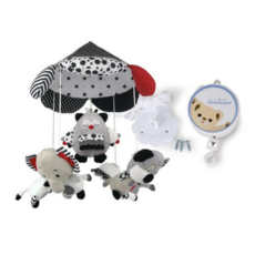 꿈나라 쥬쥬 흑백 모빌 + 수동 오르골 세트, 1개