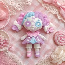 Sweet Dolls 怪誕娃娃吊飾 7cm 3D打印關節可動公仔, 1個, 露比謠 限量款