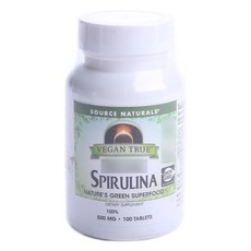 SOURCE NATURALS 螺旋藻 500 毫克片劑, 100顆, 1罐