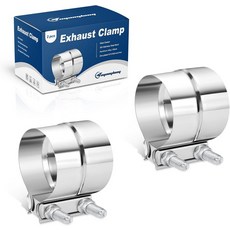 3.0인치 배기 클램프 파이프 촉매 변환기용 랩 조인트 밴드 머플러 클램프 스테인리스 스틸 2PCS, 3.0 inch