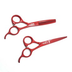 네이처펫 반려동물 모모 컬러 가위 2종 세트, 레드, 1개