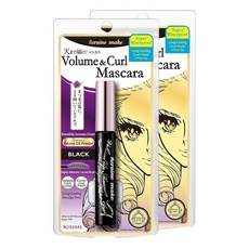 ECLATIS HEROINE MAKE KISS 키스ME 볼류마이징 마스카라 아이 메이크업용 간편 방수 & 커비 브러시 오래 지속되는 자연스러운 속눈썹 오피스룩 코디을 위해 섬유