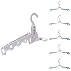 더픽미 여행용 옷걸이세트 빨래 접이식 걸이형 휴대용 접이식 행거1P+옷걸이5P 세트, 1개, 다용도행거1P+옷걸이5P SET