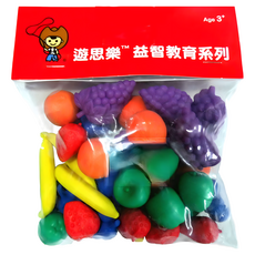 USL遊思樂 益智教具 軟質藍莓水果組模型(6款6色 36 PCS裝)台灣製安全玩具