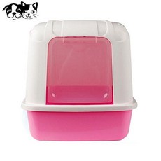 도매왕 후드 산시아 졸리 고양이 화장실 모래주걱포함 핑크 하우스형 애완용품 애완동물