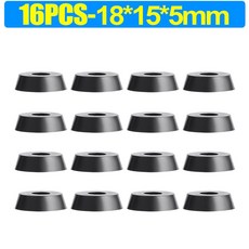 의자 다리 패드 바닥 고무 보호기 테이블 상자 스피커 캐비닛 가구 충격 스탠드 흡수기 미끄럼 방지 커버, 색상: 16. 16pcs-18x15x5mm