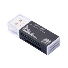 鋁合金四合一多功能讀卡機, 黑色  tf+sd+ms+m2, 1個, 033-71