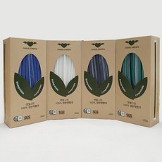 [엔젤그린]도원바이오테크 국내생산 옥수수빨대 생분해성100% PLA생분해성빨대 개별포장 100개입 박스포장 1+1, 2개, 화이트