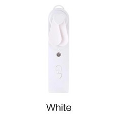 휴대용 2-in-1 미니 팬 가습기 USB 충전식 워터 스프레이 미스트 페이셜 스티머 에어 쿨러, 01 WHITE