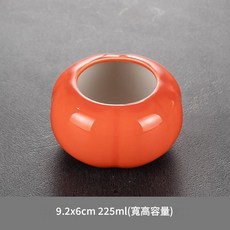 創意陶瓷柿子菸灰缸 帶蓋防飛灰擺件, 柿子菸灰缸, 1個