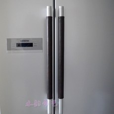 新品四季用免洗皮革門把手套，防靜電門把保護套，易清潔門把手把套一對價, 黑色60厘米*9.5CM周長冰箱把手