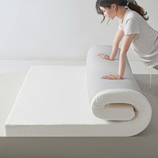 FONOW 매트리스 개별 스프링 스펀지 매트리스 접이식 가능, 7cm, 흰색