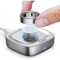 링 충전기 호환 가능 Oura 링4 4세대 크기 9 빠른 충전 USBC 케이블 포함 도크 실버 그레이, No Battery-Size 8, Silver Grey