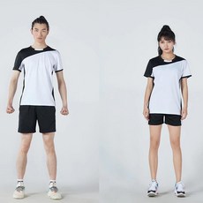 배구 유니폼 여자 여성 핸드볼 탁구 운동복 바지 단체복 테니스 스포츠 커플 배드민턴 트레이닝 의류 티셔츠 옷 세트, 여자 XL