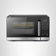 블랙+데커 5-in-1 전자레인지 에어 프라이 콤비 베이킹 로스트 컨벡션 쿠킹 포함 0.9 큐피트 조리대 카운터탑 스테인리스 스틸 900와트 차일드락 ES9P032NA, 0.7 Cu.ft