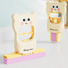 루베아 곰돌이 미니 스퀴지 귀요미 접이식 물밀대, 밀크핑크, 1개