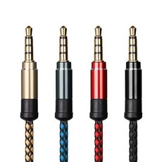 페브릭메탈 3.5mm aux 카오디오 스테레오 케이블1.5m 옥스연결선 카오디오aux 옥스케이블, 네이비_1개