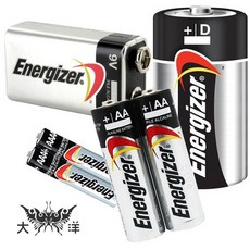 Energizer 勁量 鹼性電池, 1入, 9V鹼性電池/1入 (散裝/無吊卡包裝), N/A