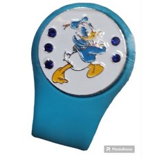 Volkmi高爾夫矽膠帽夾男女通用球標記／時尚帽夾配件，隨機出貨增添樂趣, 唐老鴨藍, 1個