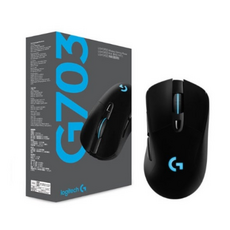 [쿠팡수입] 로지텍 G703 LIGHTSPEED 무선 게이밍 마우스 HERO 센서, MR0080, 블랙
