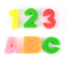 셀렉토리 알파벳 숫자 스펀지 미술놀이도구