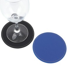 소소 원형 티코스터 원형컵받침, 블루