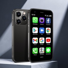 SOYES XS15 미니 안드로이드 8.1 스마트폰 3.0인치 디스플레이 2GB RAM 16GB ROM 듀얼 SIM 대기 플레이 스토어 3G 리틀 폰, 블랙